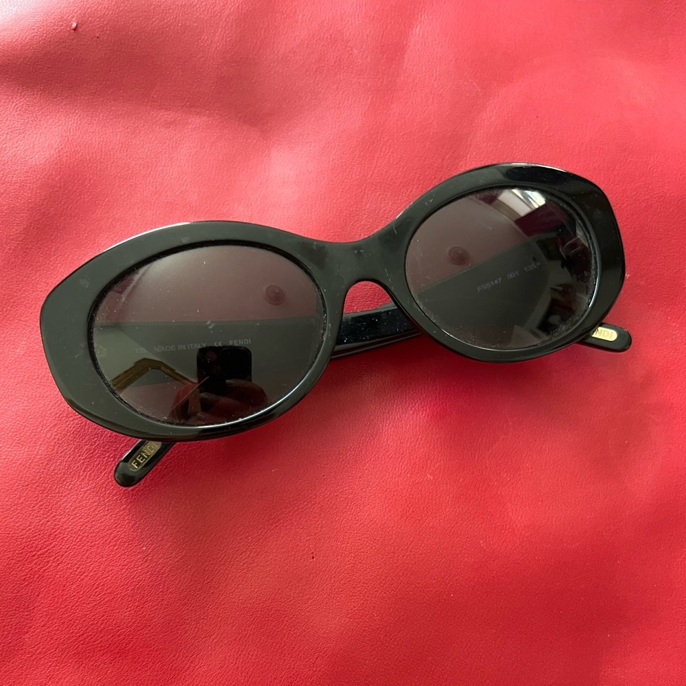 Fendi Black Oval Sunglasses